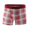 Onderbroek boksers mannen ondergoed plaid print heren ademend comfortabel zachte slipjes sport sexy shorts plus size 2024