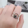 Meisa ny sliten tung industri keke cross zircon ring personlig manlig kvinna samma stil öppen ring