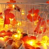 LED Halloween Light Garland Battery Pumpkin Maple Leaf Fairy Light Garden Bedroom Party Noël Decoration festive 240409