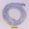 Большой запас 925 серебряный серебро 2 мм 3 мм 4 мм 5 мм VVS Moissanite Diamond Iced Out Tennis Chain Bracelet Ожерелье для мужчин.