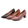 Sukienka Buty Pumps Spring and Autumn Modna moda neutralna spiczaste usta grube pięta buty dla kobiet w rozmiarze 30-48