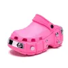 Hardcrocs zwarte rubberen slipper sandalen heren dames paren baotou dikke bodem cake holte verhogende slippers