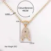 Pendanthalsband Punk Pink Crystal Crown 26 Letter Pendant Necklace For Women Men Hiphop Initials Alphabet Tennis Choker Halsband Rocksmycken Y240420