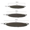 Koreaanse BBQ Grill Pan Nit -Round Round Griddle rookloos barbecuebord binnen buitendoor kookgrilling 240415