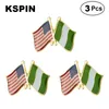 Brooches U.S.A. & Bosnia Frendship Lapel Pin Pins Flag Badge Brooch Badges