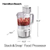 Processors Hamilton Beach Stack Snap voedselprocessor, 12 kopje capaciteit, 70729