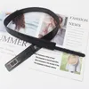 Cinturones moda para mujeres de cuero negro corsé femenino Cummerbund Coat Wistand Declation Cinturón ancho J244