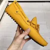 Freizeitschuhe yrzl-Lutger Männer echtes Leder Fahren Flat Slip-on-Boot hochwertige Marke für