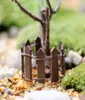 Wood Animal 50 PCs Cerca de madeira Palisade Miniatura Fairy Garden Home Houses Decoration Mini Craft Micro Landscaping Decor Acessorie4931373