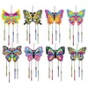 Dekorativa figurer Färgglada DIY Butterfly Wind Chime Craft Set For Kids Arts Crafts Garden Decor Bell Hanging Ornaments Courtyard