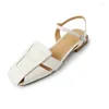 Casual Shoes 2024 Original Summer Women Leather Cowhide Sandals Flat Roman Toe Comfortable High Quality Free Postage