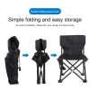 Tillbehör Portable Camping Chair Strong Loadbearing Capacity Foldbar fiskestol Outdoor Picnic Tourism Travel Stool Garden Möbler