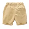 DE PEACH Kids Boys Casual Shorts Summer Solid Color Cotton Baby Girls Loose Beach Shorts Pants Children Clothes 2-8Years 240409