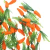 Dekoratif Çiçekler 60 PCS Simüle Havuç Ev Dekoru Mini Havuç Mutfak Dersleri Yapay Süsler Plastik Sahte Yaşam Vermek İçin