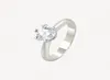 Biżuteria Tytan Stalowa Pierścień Weddła 18k Białe Złoto Plane Diamentowe dla mężczyzn i kobiet Wybierz akcesoria z Jewel8935439