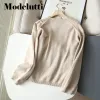 SWEATERS MODELUTTI 2023 NUOVO AUTUNGO INVERNO DONNA FASHIO DELLA VINECK Vneck Pullover maglione a maglia per maglione Solido Top Casuali Solido Female Jumper Chic