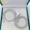 Hot Salking Men Mulheres Colar Hip Hop 8mm 10mm 13mm Gra Moissanite 925 Silver Iced Out Chain Link Cuban