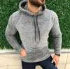 Hoodies masculins pour hommes lâches en velours double coussin à crampons à casse-casse à manches longues à manches longues