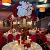 Party Decoration Wedding Floor Centerpieces El Road Center Piece Golden Stainless Steel Tall Flower Holder Round Pillars