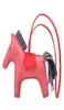 Verkliga läderkedjor Färgglada mini med Tassel Pony Keyring för Women Charm Bag Holder Pendant Car Ornament Keychains 20219380965