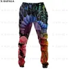 Męskie spodnie grzybowe hipis kolorowy trippy print spodnie męskie spodnie dresowe swobodne długie joggery streetwear jesienne spodnie sportowe-3