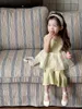 Kledingsets 2024 Girls Summer Set Baby Girl Designable Sweet Gentle Lace T-shirt en broek modieuze outfit