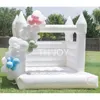 outdoor activities 10x8ft kids inflatable bouncer house jumping bouncy castle white house with ball pit for birthday party