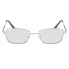 Fashion Gold Transition Reading Glasses Anti Blue Presbyopic Eyewear Pochromic Gray Glass Lenses Magnifier Computer Reader 240415