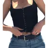 Women's Tanks Camis Xingqing 2000s Aesthetic Camisole Fashion Vest Crop Tops with Buckle Summer y2k Kawaii T Slveless Cami Swt E Girl Tshirt Y240420