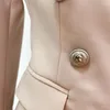 Damespakken lente elegante blazers 2024 in bovenkleding herfst kleding trend metalen leeuw buckle slank fit pak