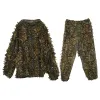 Calzature a caccia 3d mimetico ghillie con vestiti per berretto giungla mantello poncho camo foglia bionica per accessori per fotografie da cecchino