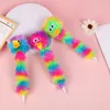 16pcs / lot arc-en-ciel arc-en-ciel en peluche monstre à balle stylo mignon 0,7 mm stylos scolaire bureau d'écriture des fournitures de papeterie cadeau