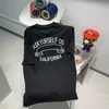 半袖Tシャツ洗浄古い文字印刷ハイストリートルーズラウンドネックTシャツ