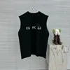 パリデザイナーサマーTシャツベストクラシック2Bレタープリント豪華なハイエンドストリートルーズ汎用カジュアル短袖ピュアコットン黒と白のノースリーブベスト