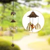 Dekorativa figurer Antik Metall Elephant Windchime Church Bells Wind Chimes Door Hanging Decoration