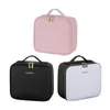 Makeup Brushes Travel Case With LED Mirror Cosmetic Organizer For