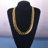 Aangepaste heren 18 mm S925 Silver 10K 14K 18K vast gevuld goud Geel Geel Miami Cuban Link Chain armband ketting voor mannen