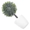 Fleurs décoratives mini artificiel sphérique en pot plant de bureau plantes en plastique réaliste faux vert