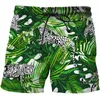 Fashion Animel Tiger 3D Tryckt mönster Shorts Mens Outdoor Leisure Sports High Quality Quickdrying Beach Pants Men Gym 240417