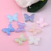 Figurine decorative graziose farfalla lucida piatta in resina cabochons scrapbooking di gioielli fai -da -te decorazioni decorazioni 10pcs -l98