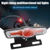 Lampor LED -broms varningsljus Högbrightness Electric Bicycle Tail Light Turn Signal Baklampan för 36V 48V Elektrisk cykel