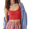Women's Tanks Camis Xingqing Ribbed Crop Tops 2023 Summer Women Solid Color Slveless Ribbed Tanks y2k 2000s Clothes Strtwear Cropped Feminino Y240420