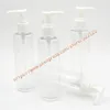 Storage Bottles 200ml Clear PET Bottle With White Plastic Lock Long-Mouth Pump.Lotion/Hand Wash/Shampoo/Moisturizer/Facial Water