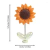 Fleurs décoratives dansantes Sunflower 5pcs Ornement mignon Bobblehead en pot