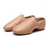 Chaussures de danse Ushine en cuir authentique Jazz Tan noir Antisiskide Sole High Qualtiy Adults Sneakers pour filles femmes