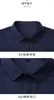 Herrklänningskjortor högkvalitativ vår sommarlång ärm män skjorta bröllop stor storlek 12xl företag överdimensionera kontor formell marinblå blå