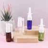 Storage Bottles 100pcs 10ml Mini Clear Blue Green Brown PET Empty Plastic Nasal Pump Spray Mist Nose Bottle Cosmetic Packaging