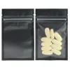 Zakken diverse maten matte helder/zwart/zwart ritssluiting zakken 100 stks PE plastic platte ritssluitingpakketzak