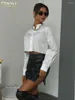 Jupes Clove Fashion Black Pu Leather Jupe pour femmes Bodycon High Waist Mini Elegant Classic Solid Feamle Clothing 2024