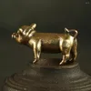 Estatuetas decorativas mini puro porco de cobre puro chinês para zodíaco pingente de metal pingente desktop ornament small bronze home decoração